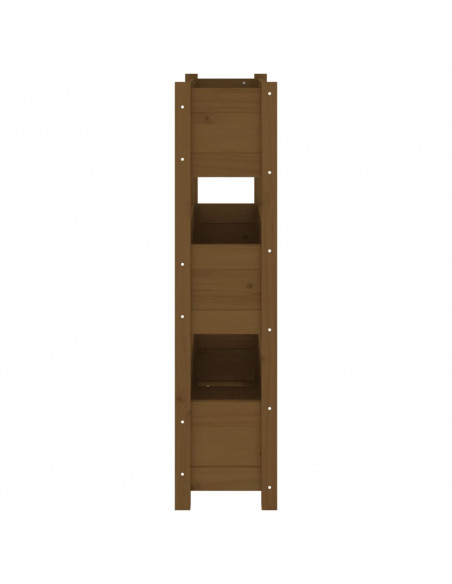Fioriera Miele 77x25x104,5 cm in Legno Massello di Pino
