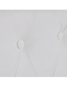 Divano Chesterfield a 3 Posti in Finta Pelle Bianco