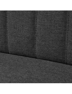 Divano in Stoffa 117x55,5x77 cm Grigio Scuro