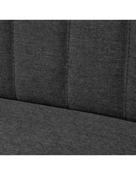 Divano in Stoffa 117x55,5x77 cm Grigio Scuro