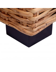 Divano a 2 Posti in Rattan Naturale