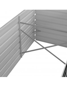 Fioriera per Giardino Antracite 240x80x77 cm in Acciaio Zincato 2