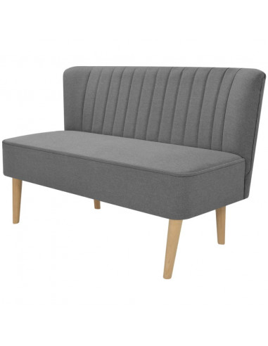 Divano in Stoffa 117x55,5x77 cm Grigio Chiaro