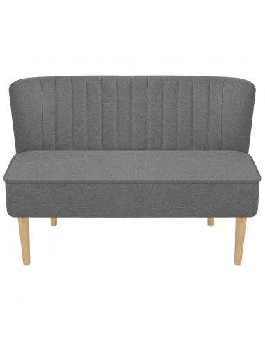 Divano in Stoffa 117x55,5x77 cm Grigio Chiaro