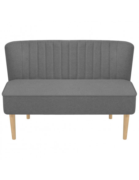 Divano in Stoffa 117x55,5x77 cm Grigio Chiaro