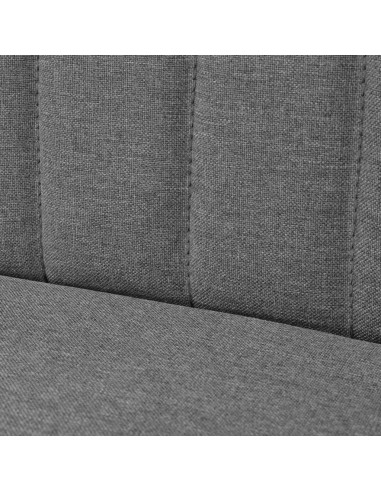 Divano in Stoffa 117x55,5x77 cm Grigio Chiaro