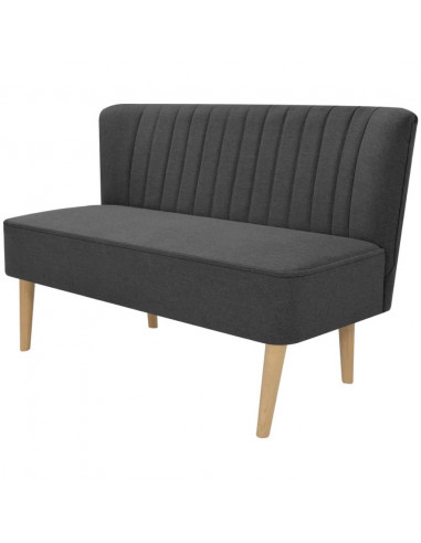 Divano in Stoffa 117x55,5x77 cm Grigio Scuro