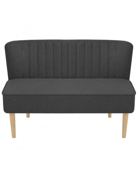 Divano in Stoffa 117x55,5x77 cm Grigio Scuro