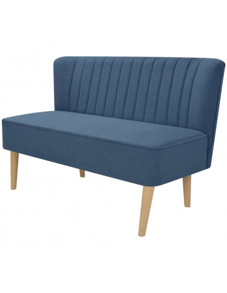 Divano in Stoffa 117x55,5x77 cm Blu