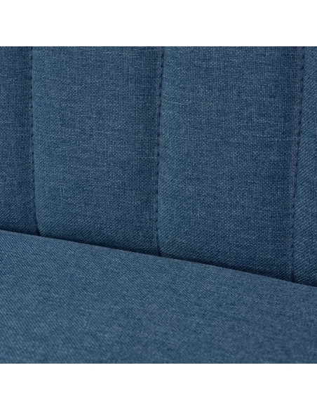 Divano in Stoffa 117x55,5x77 cm Blu