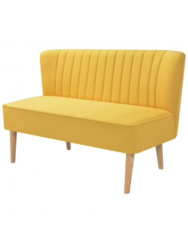 Divano in Stoffa 117x55,5x77 cm Giallo