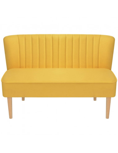 Divano in Stoffa 117x55,5x77 cm Giallo