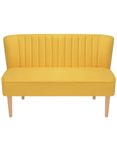 Divano in Stoffa 117x55,5x77 cm Giallo