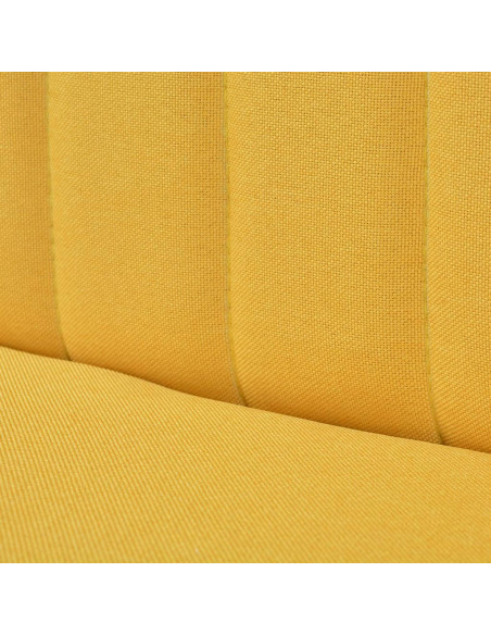 Divano in Stoffa 117x55,5x77 cm Giallo