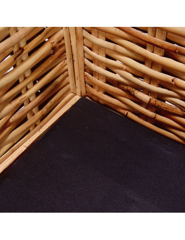 Divano a 2 Posti in Rattan Naturale