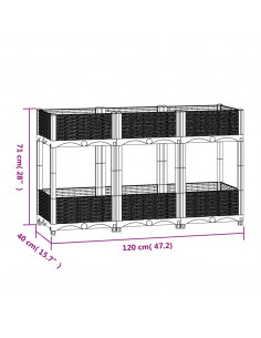 Fioriera Rialzata 120x40x71 cm in Polipropilene 2