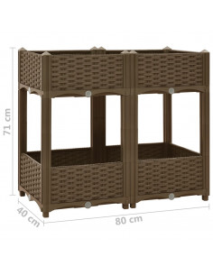 Fioriera Rialzata 80x40x71 cm in Polipropilene