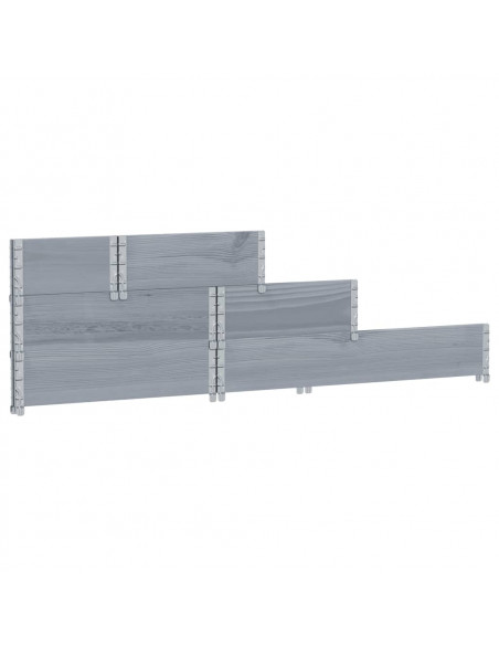 Fioriera Rialzata a 3 Livelli Grigia 120x80 cm Legno di Pino