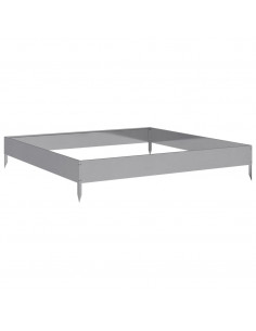 Fioriera Rialzata da Giardino 100x100x18,5cm in Acciaio zincato