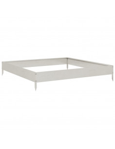 Fioriera Rialzata da Giardino 100x100x18,5 cm in Acciaio Inox 2