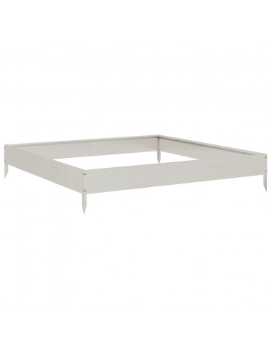 Fioriera Rialzata da Giardino 100x100x18,5 cm in Acciaio Inox