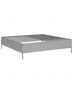 Fioriera Rialzata da Giardino 100x100x26 cm in Acciaio Zincato