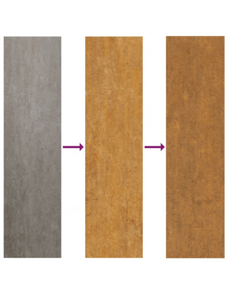 Fioriera Rialzata da Giardino 100x100x36 cm in Acciaio Corten