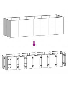 Fioriera Rialzata da Giardino 280x80x80 cm in Acciaio Corten 2