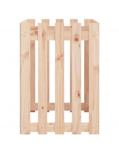 Fioriera Rialzata da Giardino a Recinzione 100x50x50 cm in Pino 2