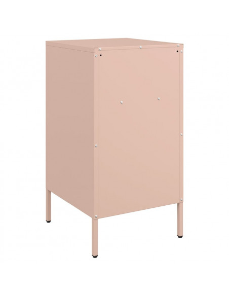 Comodini 2pz Rosa 36x39x68cm in Acciaio Laminato a Freddo
