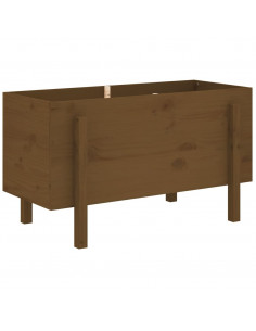 Fioriera Rialzata da Giardino Miele 101x50x57 cm Massello Pino