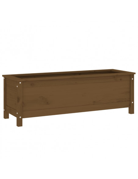 Fioriera Rialzata da Giardino Miele 119,5x40x39cm Massello Pino