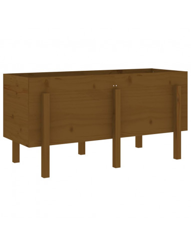 Fioriera Rialzata da Giardino Miele 121x50x57 cm Massello Pino