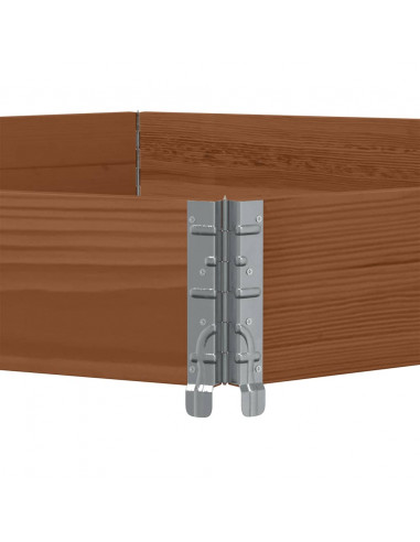 Fioriera Rialzata Esagonale Marrone 160x160 cm Legno di Pino