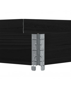 Fioriera Rialzata Esagonale Nera 160x160cm Legno di Pino