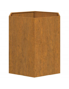 Fioriera Ruggine 40x40x45 cm Acciaio Corten 2