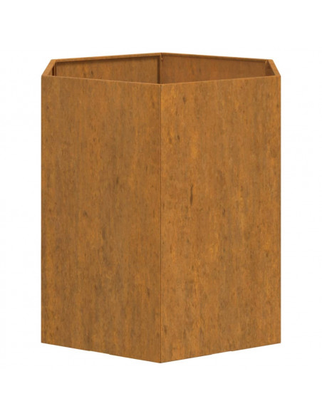 Fioriera Ruggine 40x40x45 cm Acciaio Corten