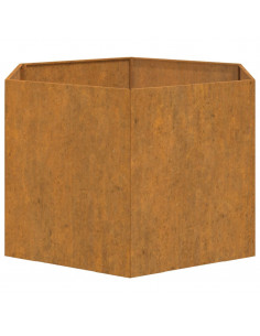 Fioriera Ruggine 60x60x45 cm Acciaio Corten 2