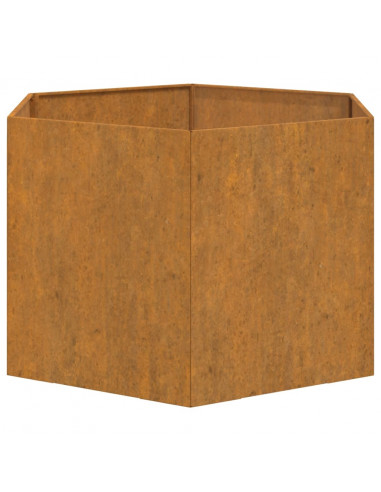 Fioriera Ruggine 60x60x45 cm Acciaio Corten