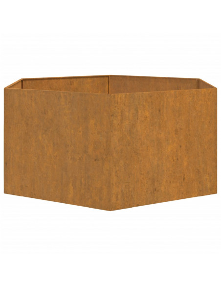Fioriera Ruggine 90x90x45 cm Acciaio Corten