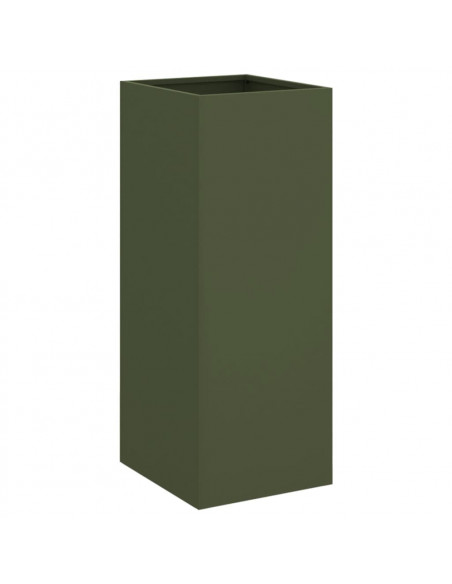 Fioriera Verde Oliva 32x27,5x75 cm in Acciaio Laminato a Freddo