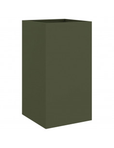 Fioriera Verde Oliva 42x38x75 cm in Acciaio Laminato a Freddo
