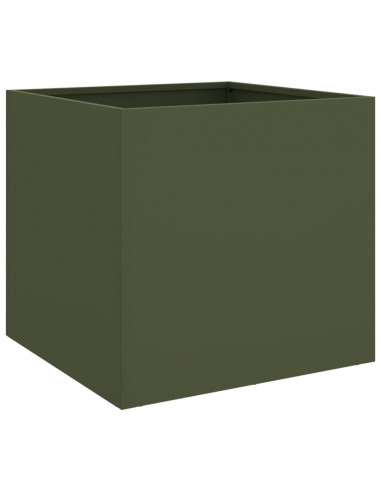 Fioriera Verde Oliva 42x40x39 cm in Acciaio Laminato a Freddo