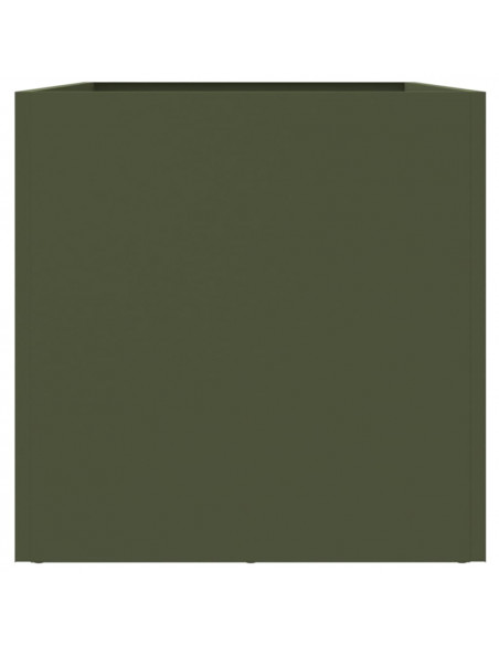 Fioriera Verde Oliva 62x30x29 cm in Acciaio Laminato a Freddo