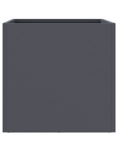 Fioriere 2 pz Antracite 32x30x29 cm Acciaio Laminato a Freddo 2