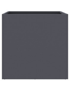 Fioriere 2 pz Antracite 42x40x39 cm Acciaio Laminato a Freddo 2