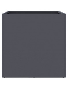 Fioriere 2 pz Antracite 49x47x46 cm Acciaio Laminato a Freddo 2