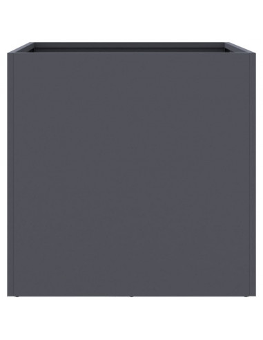 Fioriere 2 pz Antracite 49x47x46 cm Acciaio Laminato a Freddo
