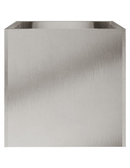 Fioriere 2 pz Argento 32x30x29 cm in Acciaio Inox