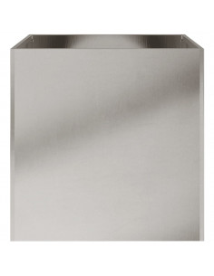 Fioriere 2 pz Argento 42x40x39 cm in Acciaio Inox 2